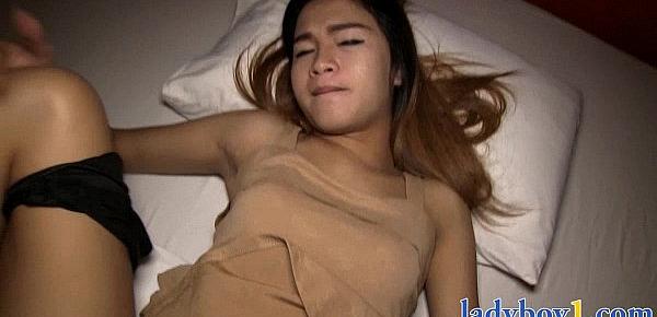  Amateur ladyboy from Thailand ass fucked in a hotel room
